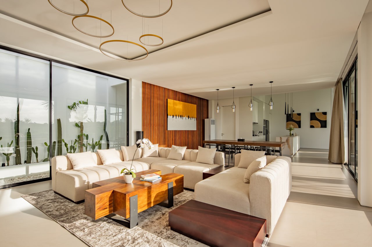 modern 3-bedroom villa in Buduk with a rooftop terrace and panoramic rice field views