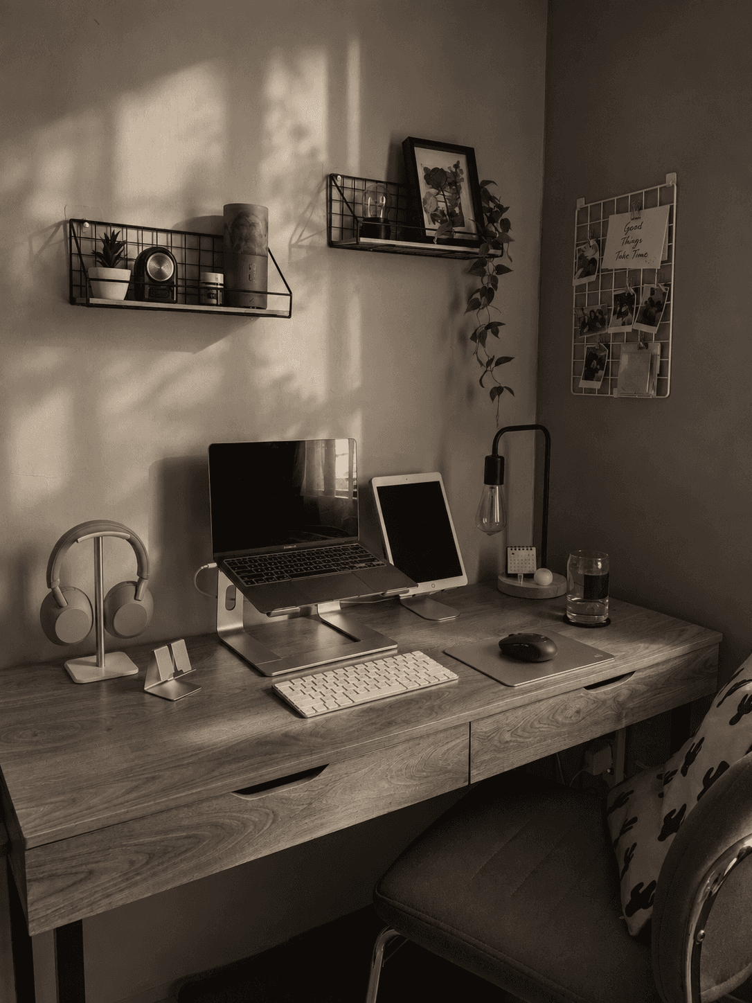desk in a room