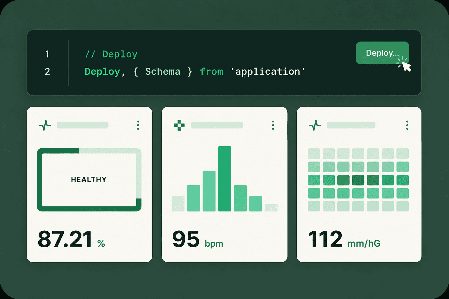 Dashboard displaying activity data and performance metrics for sensors