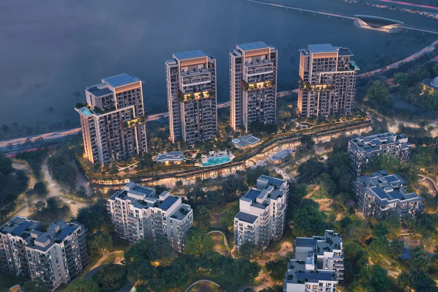 Distrikt at ghaf woods building view