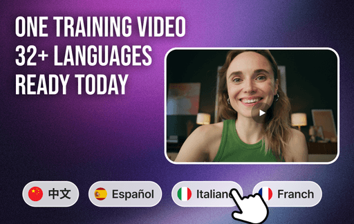 Um vídeo de treinamento, 32+ idiomas, disponível hoje