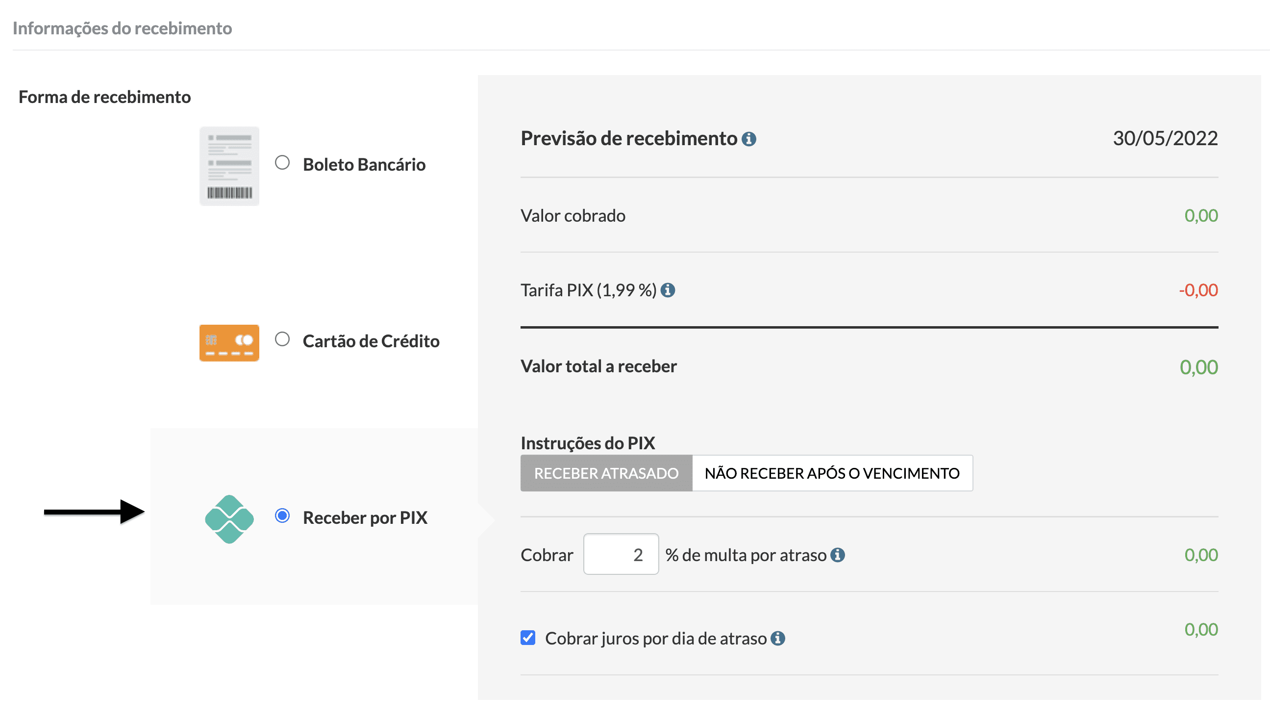 Cobrança por PIX