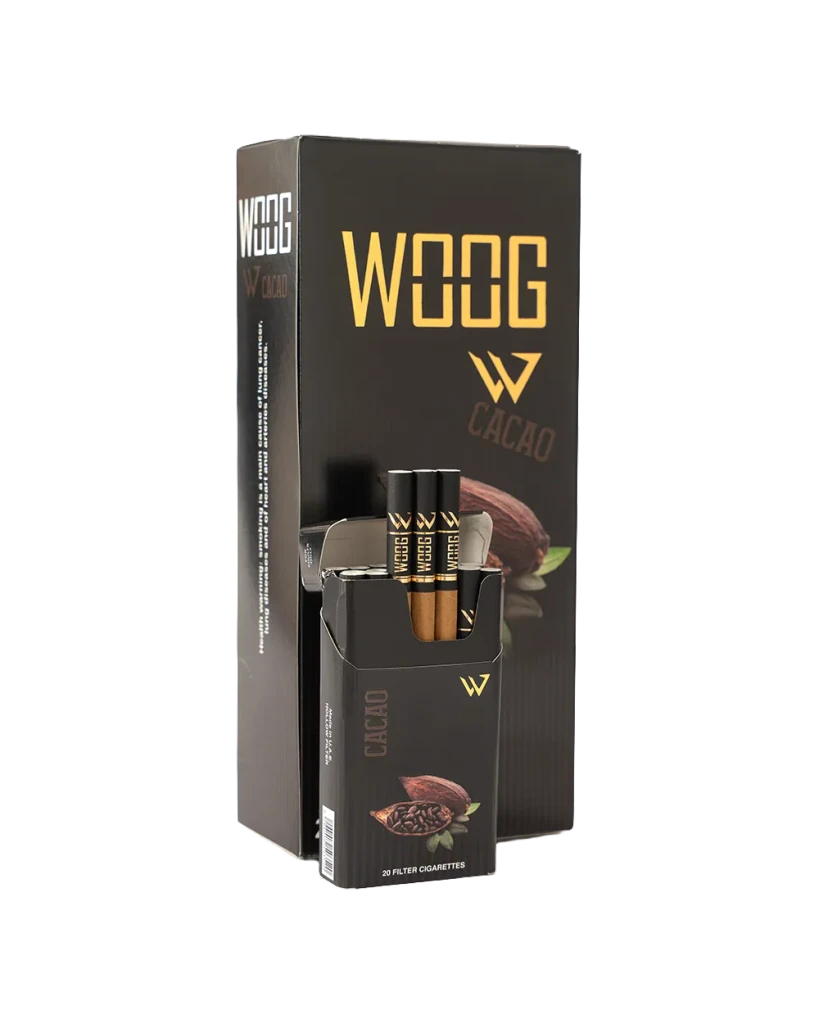 Woog Chocolate cigarette pack.