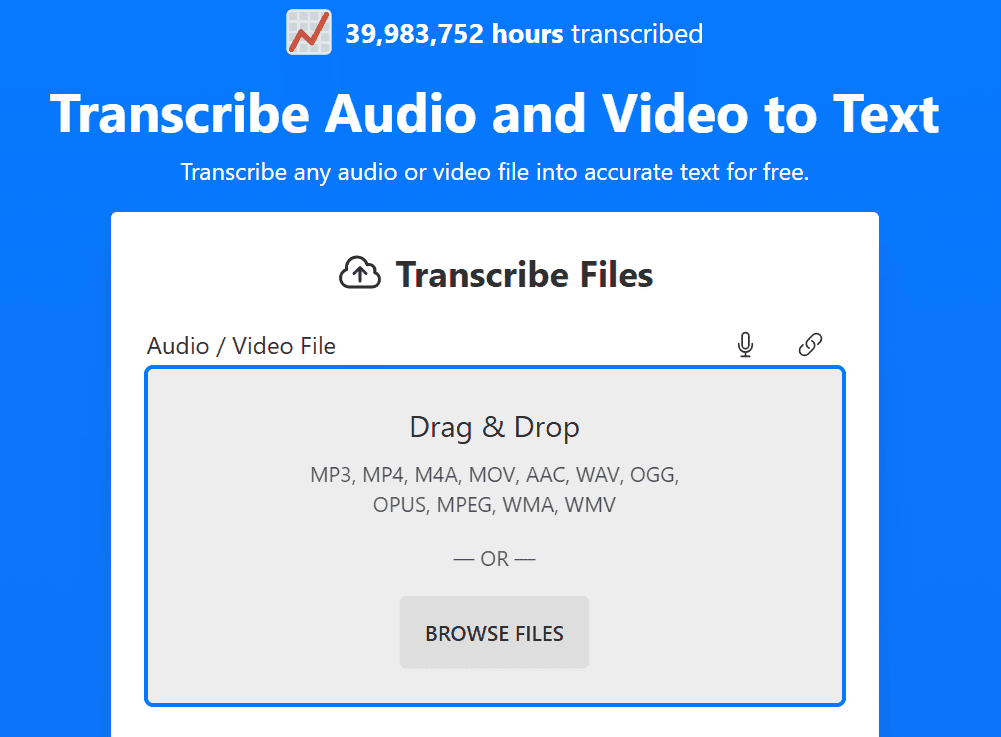 turboscribe interface
