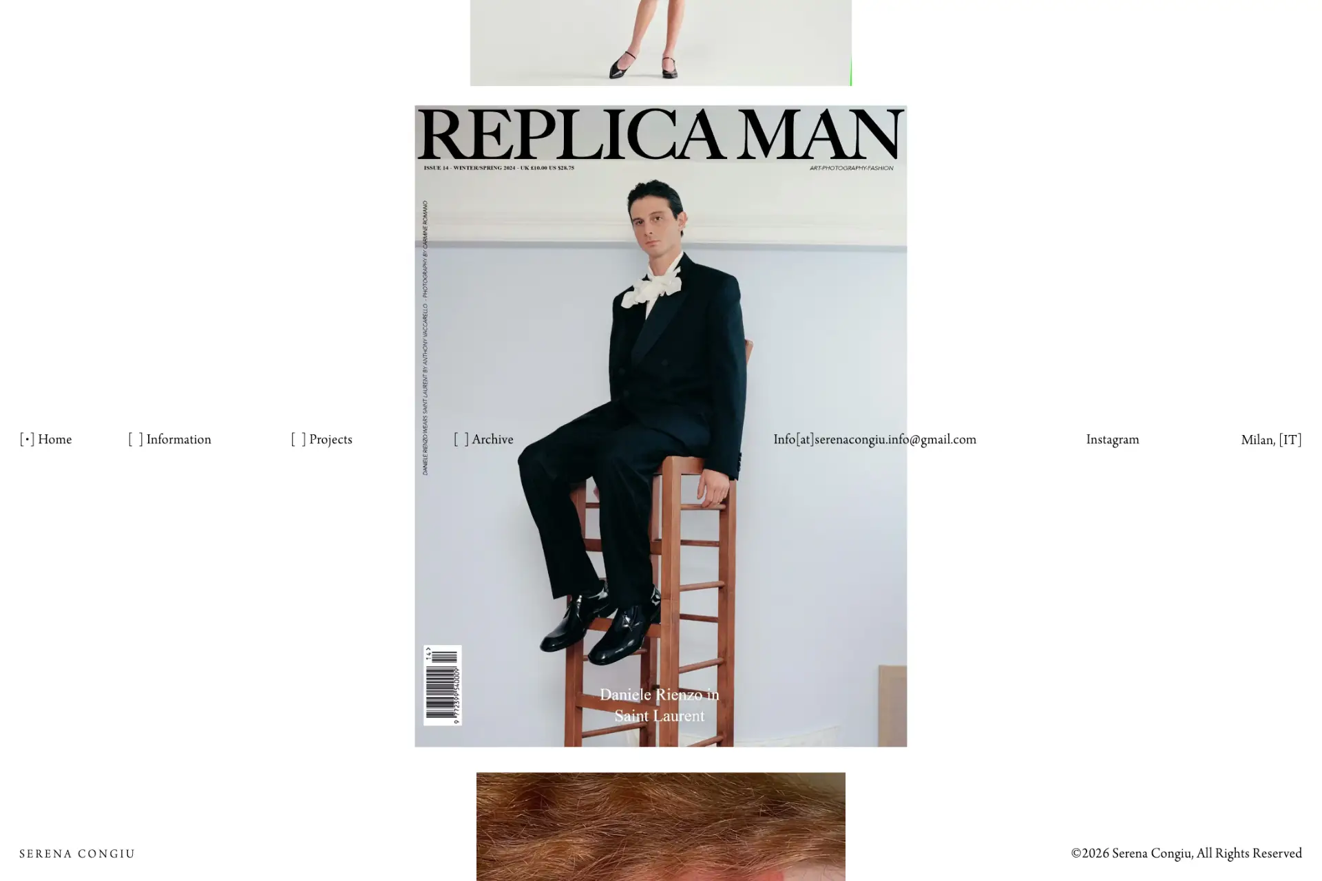 Screenshot of Serena Congiu website