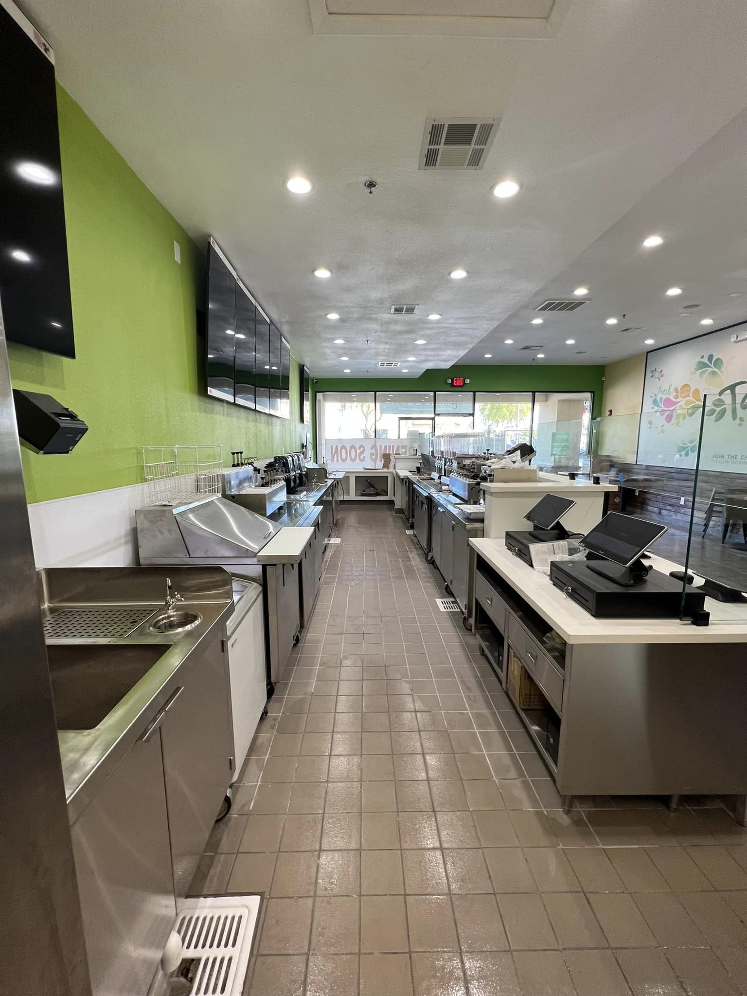 Custom tea shop counter and front service area – Karak Boba
