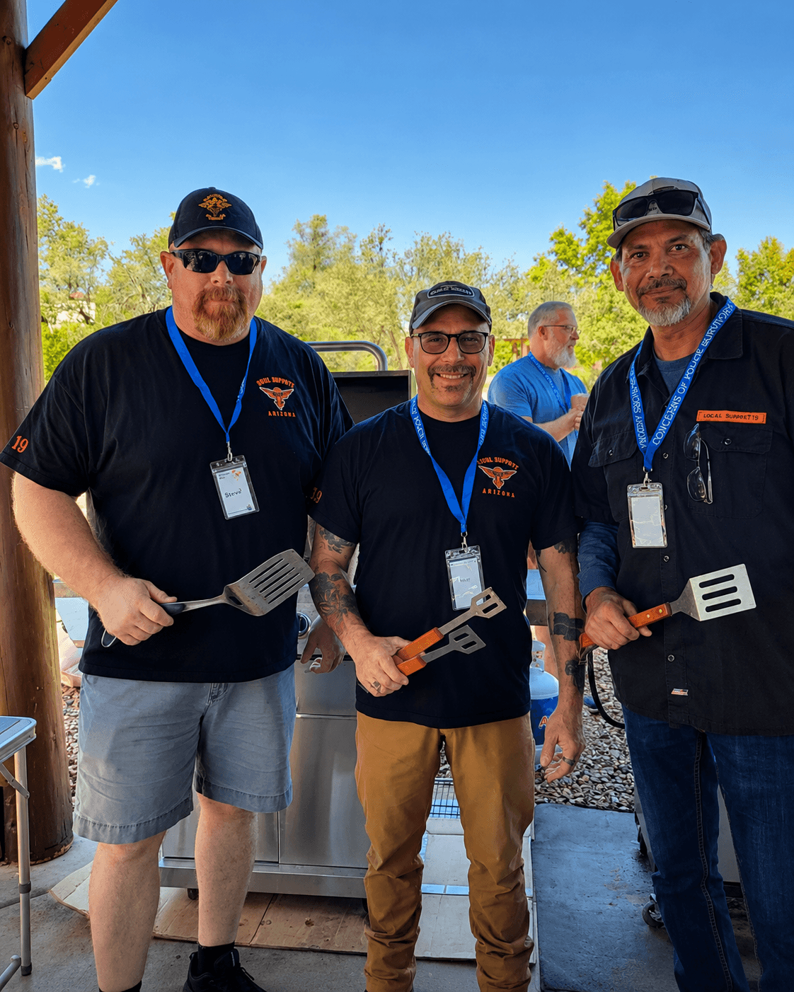 Volunteers cooking at annual fall fest