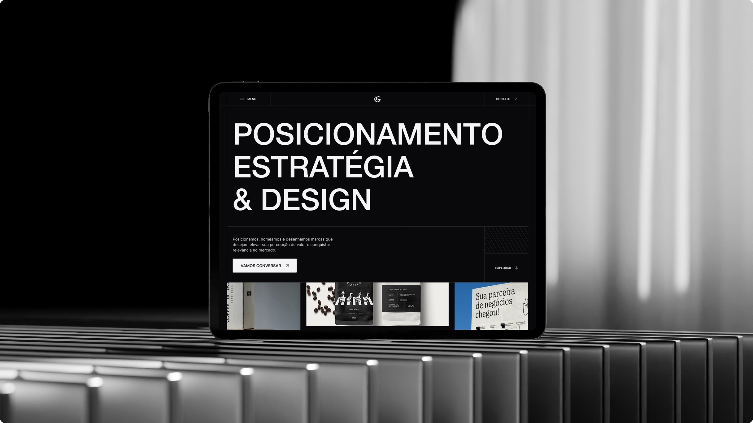 Mockup do site do Gustavo Kamú