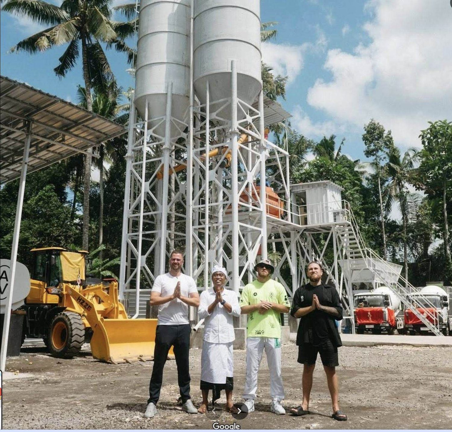 AV Concrete — the group's own concrete batching plant in Bali