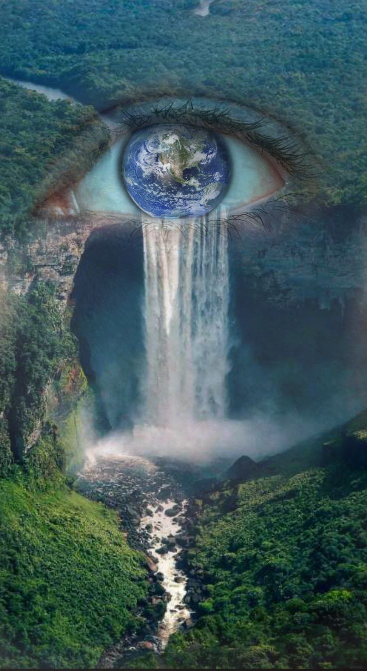 Elf woman in white dress raising hands by the river