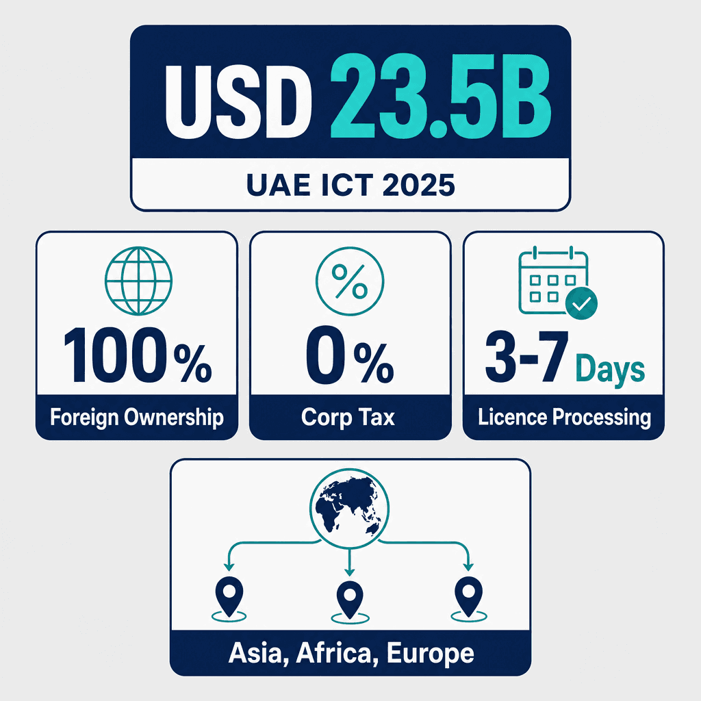 Infographic: Apply for a Information Technology Network Services Business License in Dubai