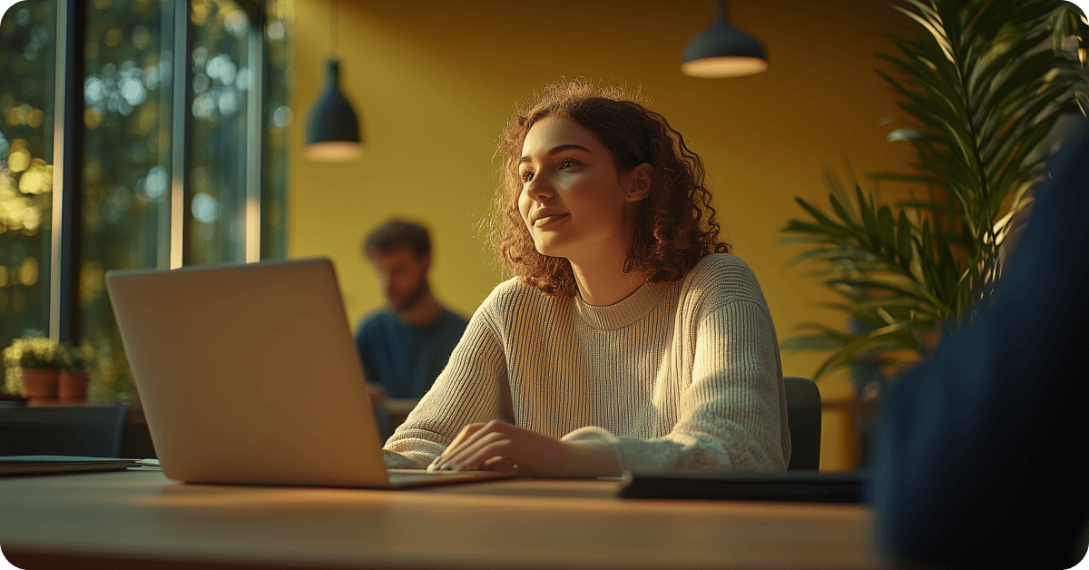 Image of a working woman.