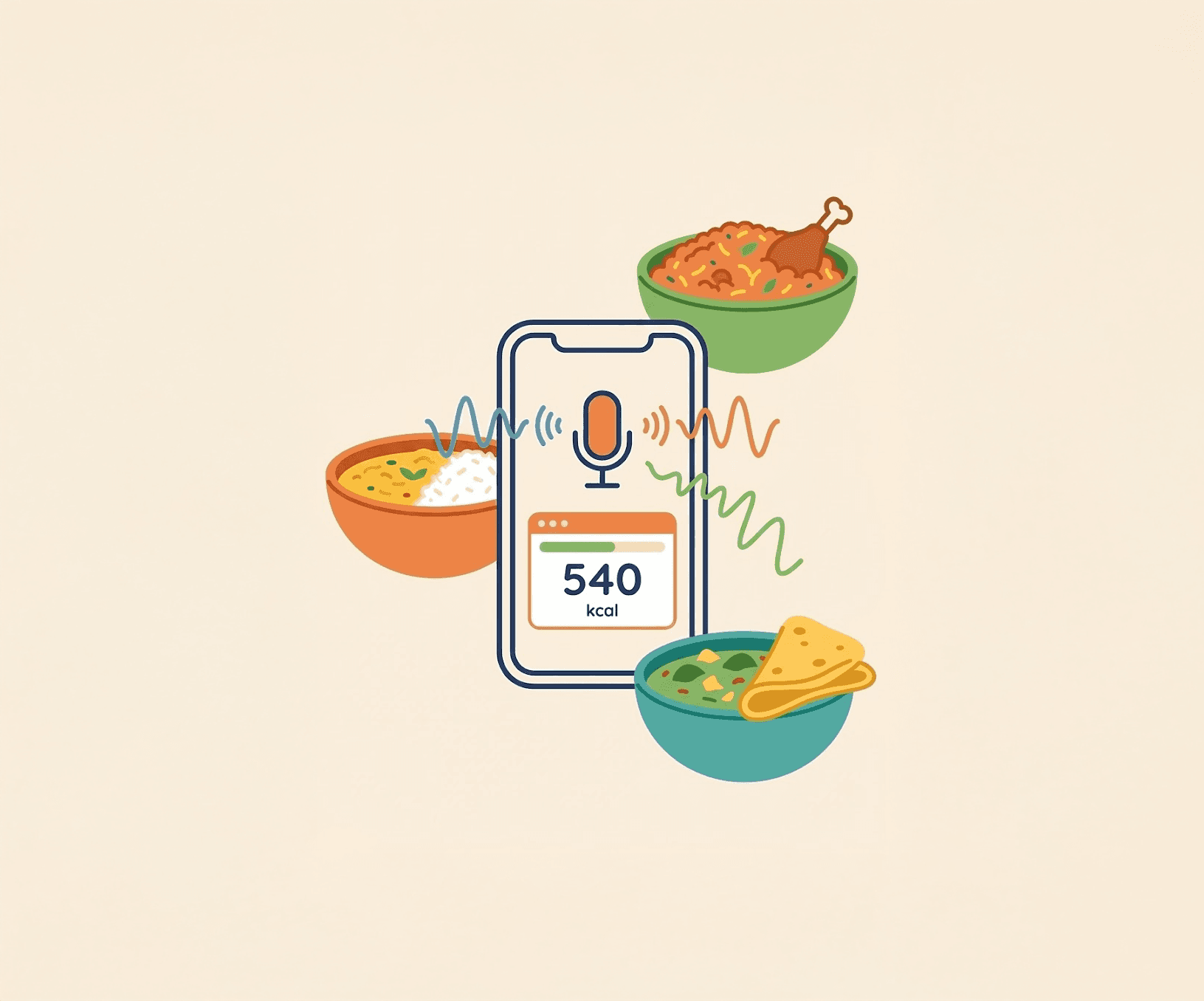 Voice calorie tracking