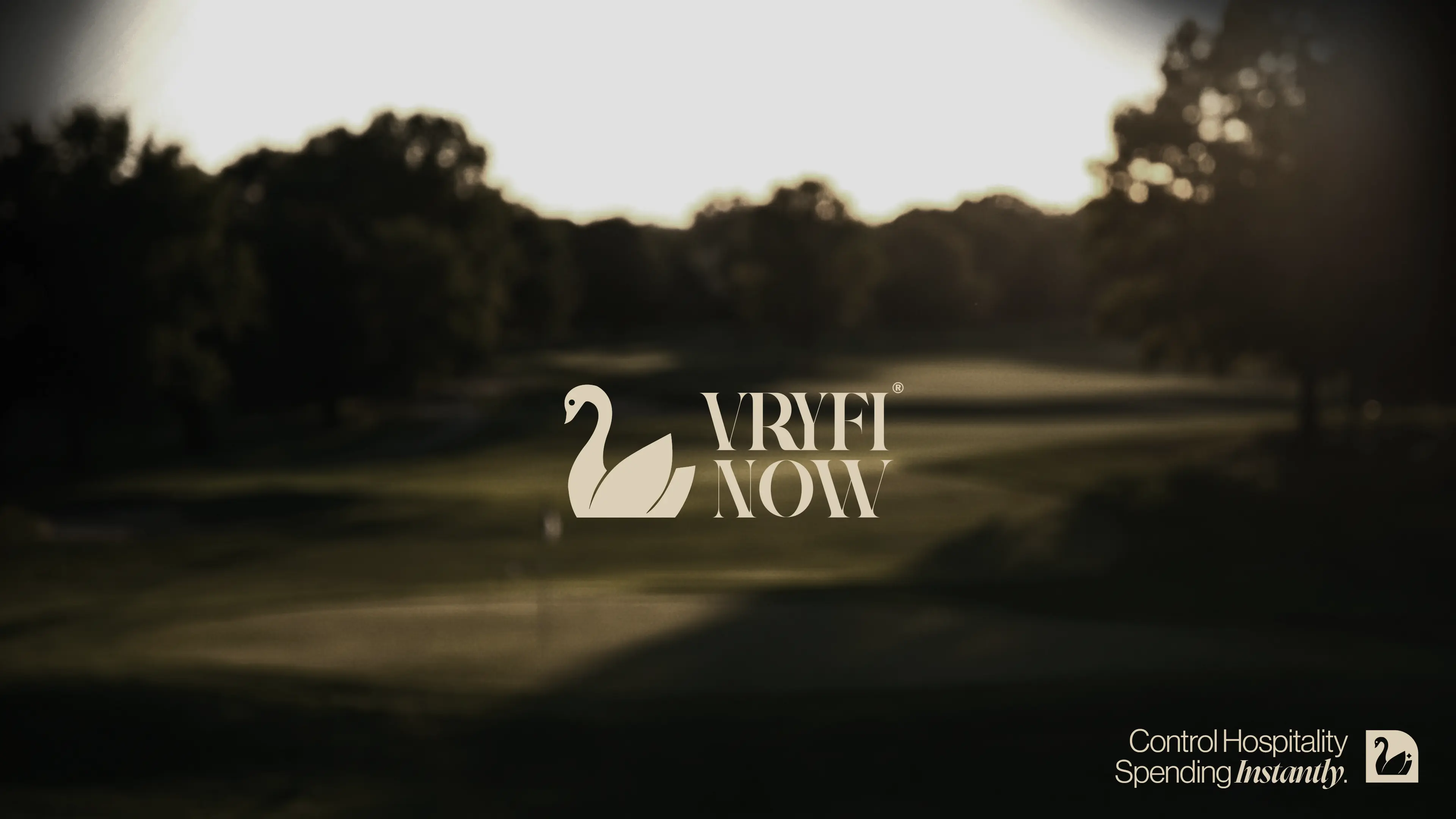 VRYFI NOW logo over a cinematic sunset with horses running across an open field, representing premium hospitality