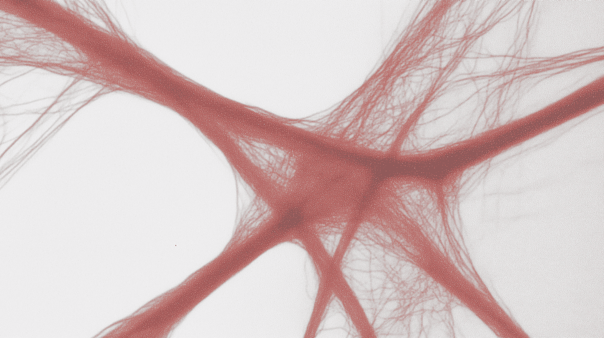 blue white and red abstract painting