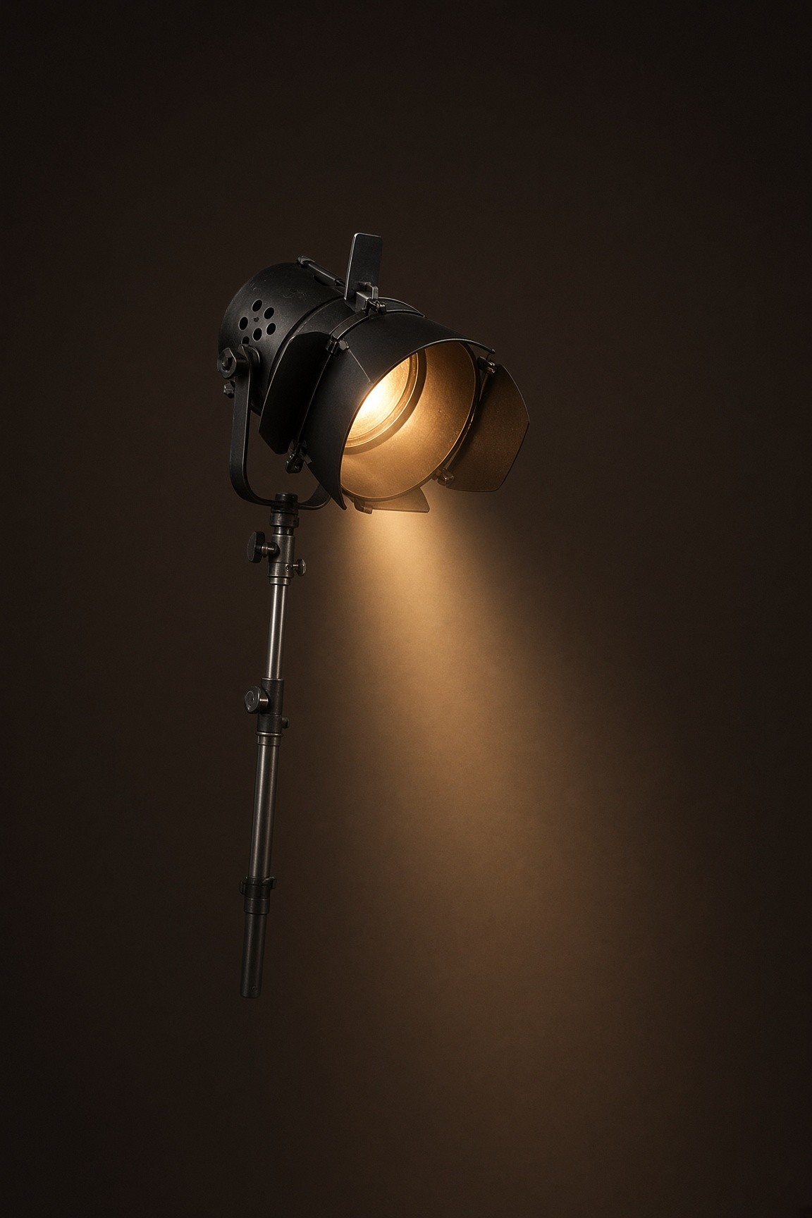 A lamp on a stand