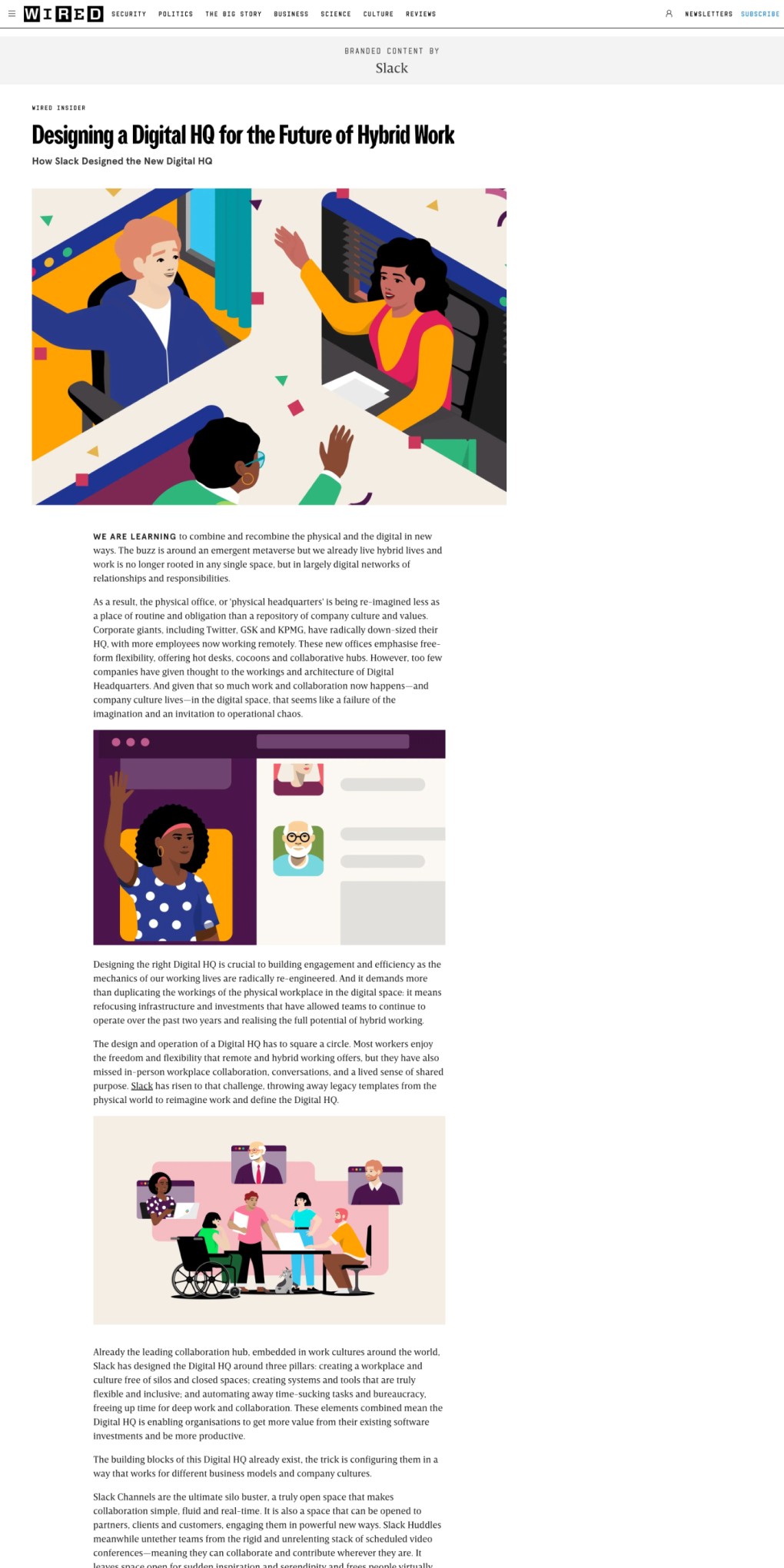 Screenshot of the article