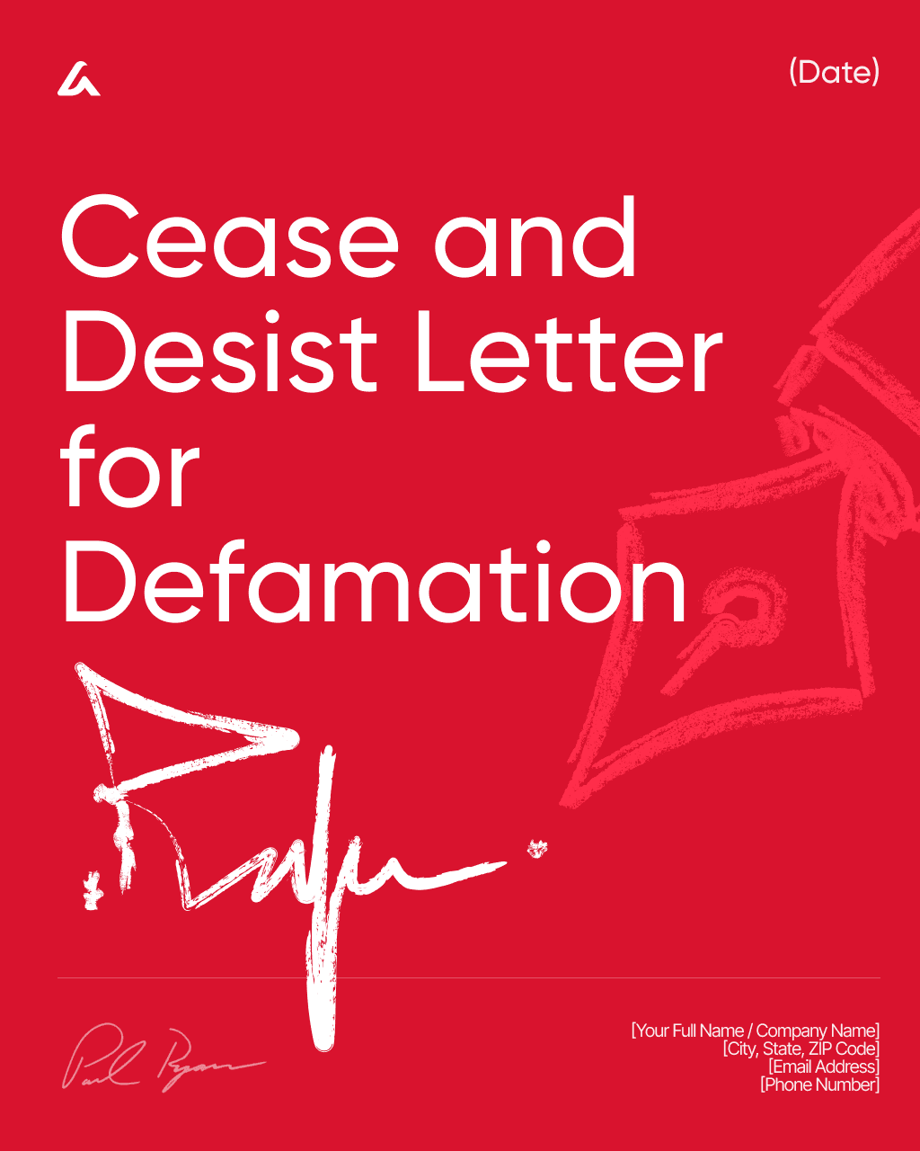 Cease and Desist Letter for Defamation