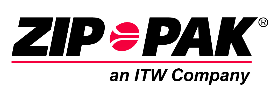 Zip-Pak Logo: Verpackungslösungen, an ITW Company. Hersteller von Verschlüssen und Verpackungen für Lebensmittel & mehr.