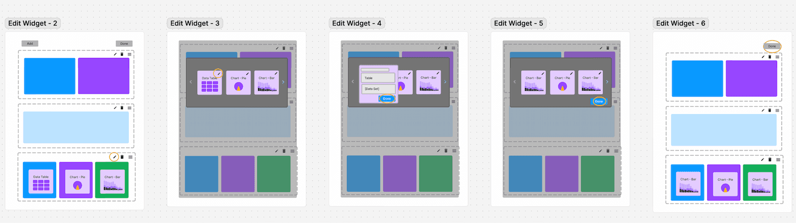 A section from Add Dash Widget select format