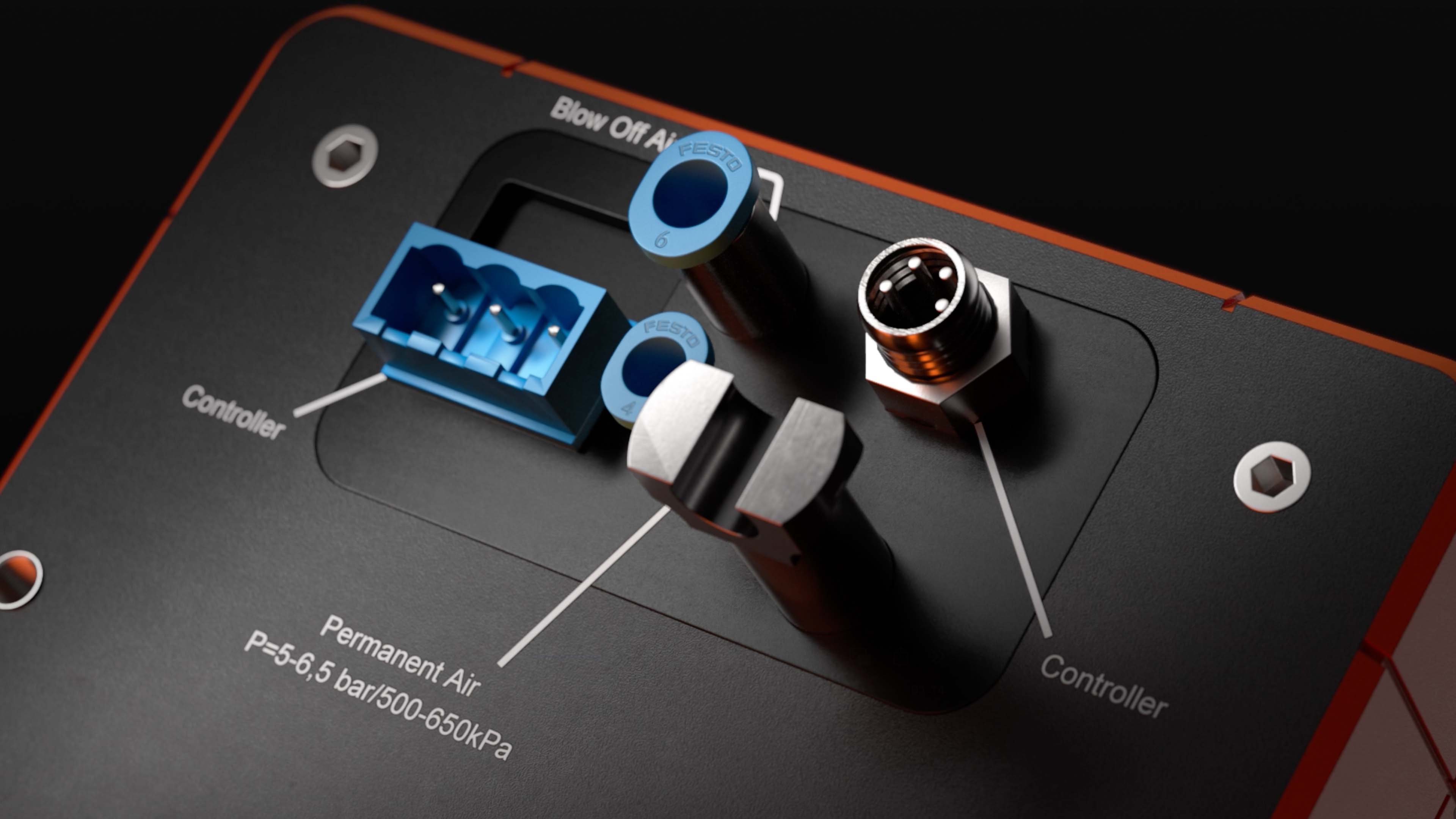 Vista pannello posteriore di Visematic Torque Actuator