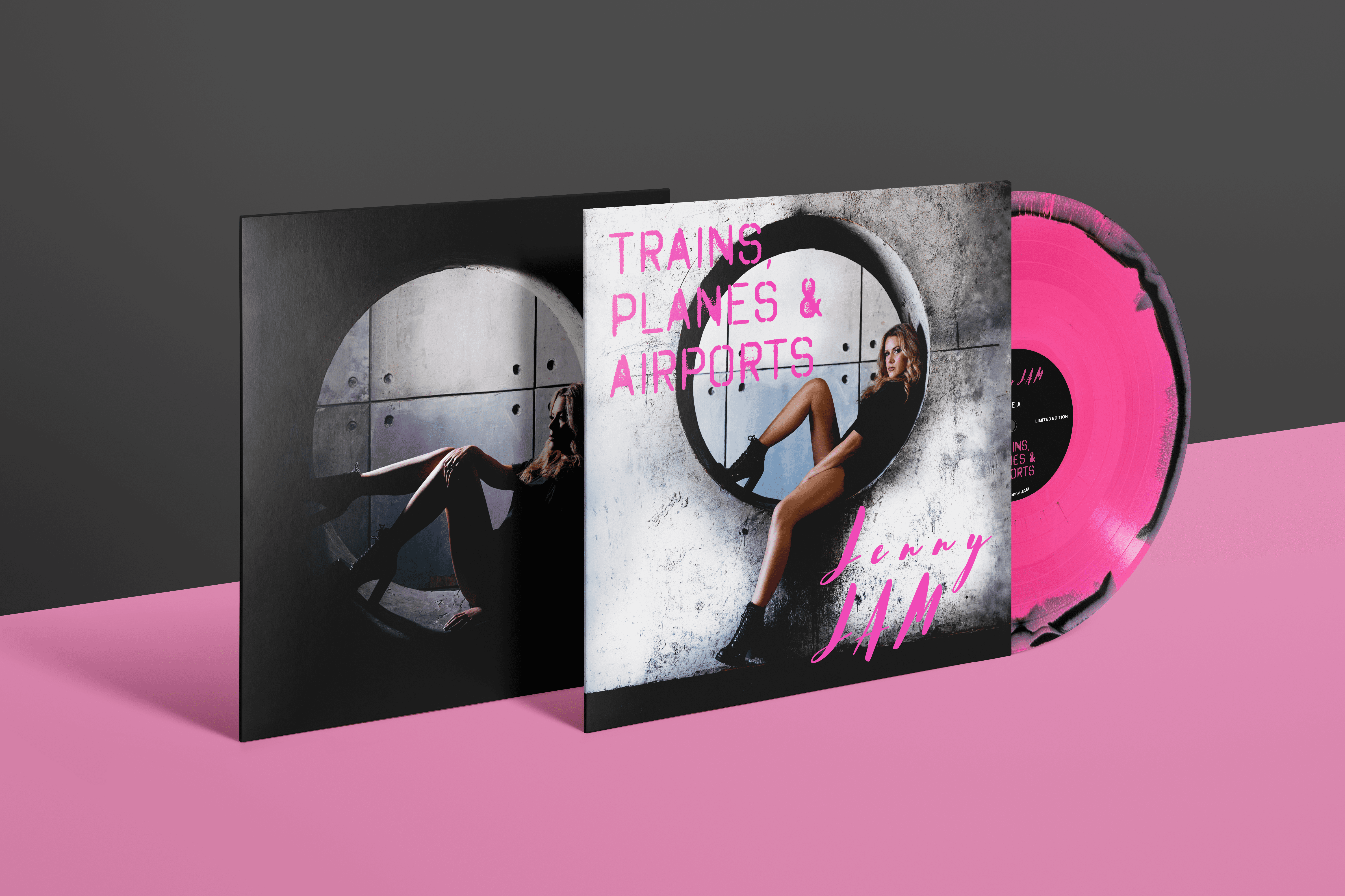Jenny JAM pink vinyl record artwork