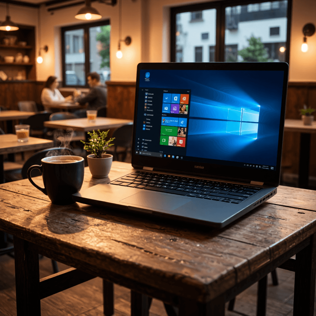 product photography of a laptop computer with a display and keyboard