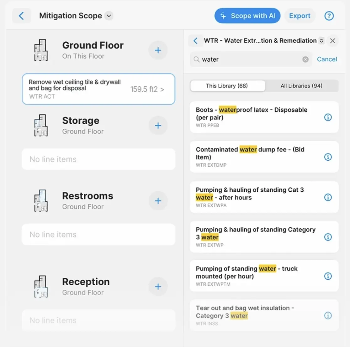 example document for scope of work in magicplan app