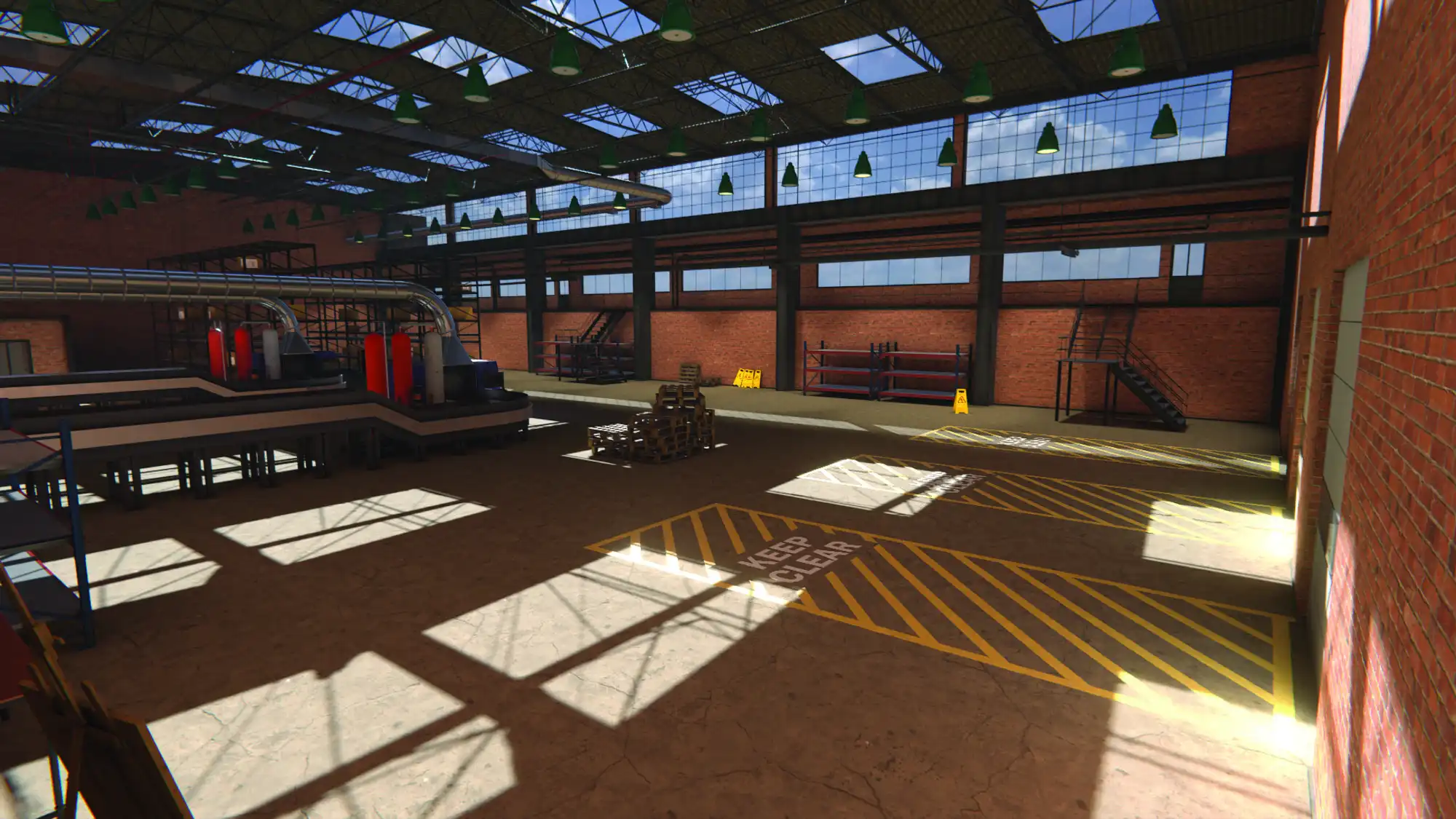Empty 3d warehouse