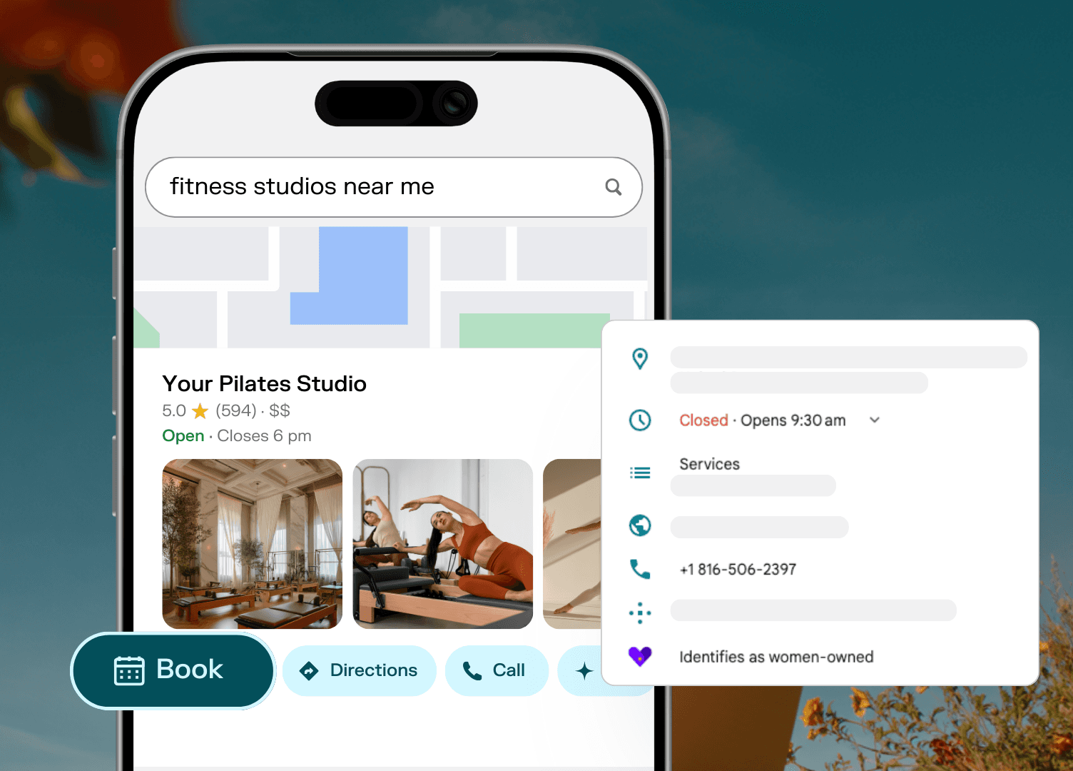 fitness studio google business profile