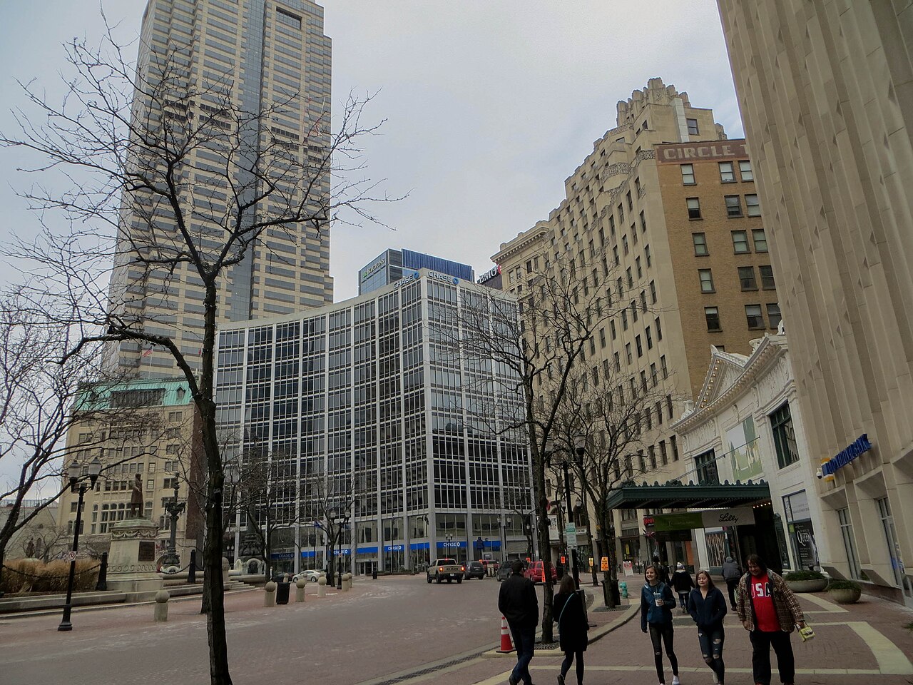 Monument Circle in downtown Indianapolis