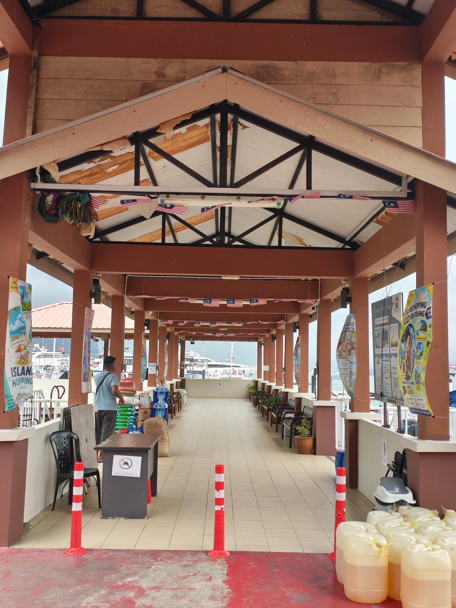 The covered walkway at Jeti Dato Syed Omar (Jeti Marble), Kuah