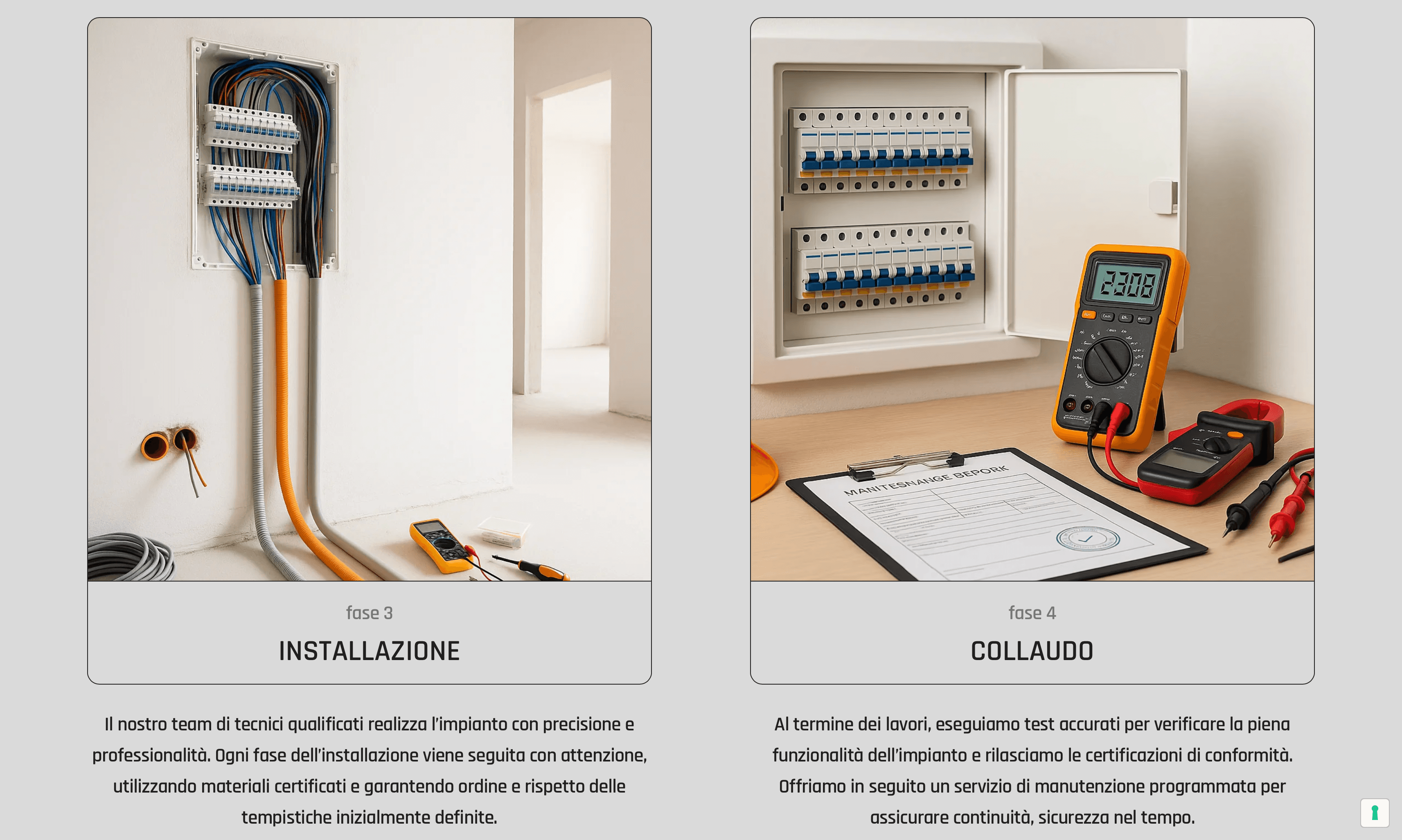 Tekno-Marca - Overview of installation and testing phases of Tekno-Marca's workflow section's redesign
