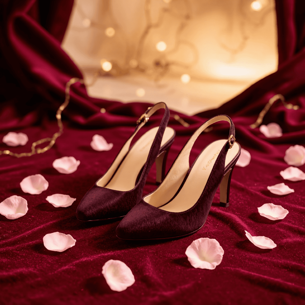 product photography of slingback heels