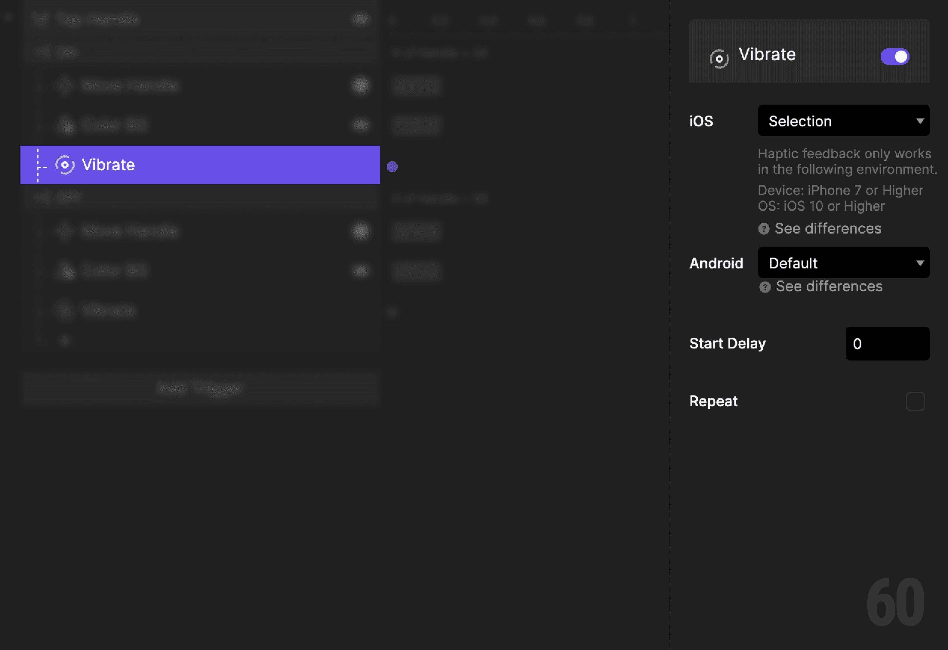 This is a screenshot of Step 5: Add haptic feedback.