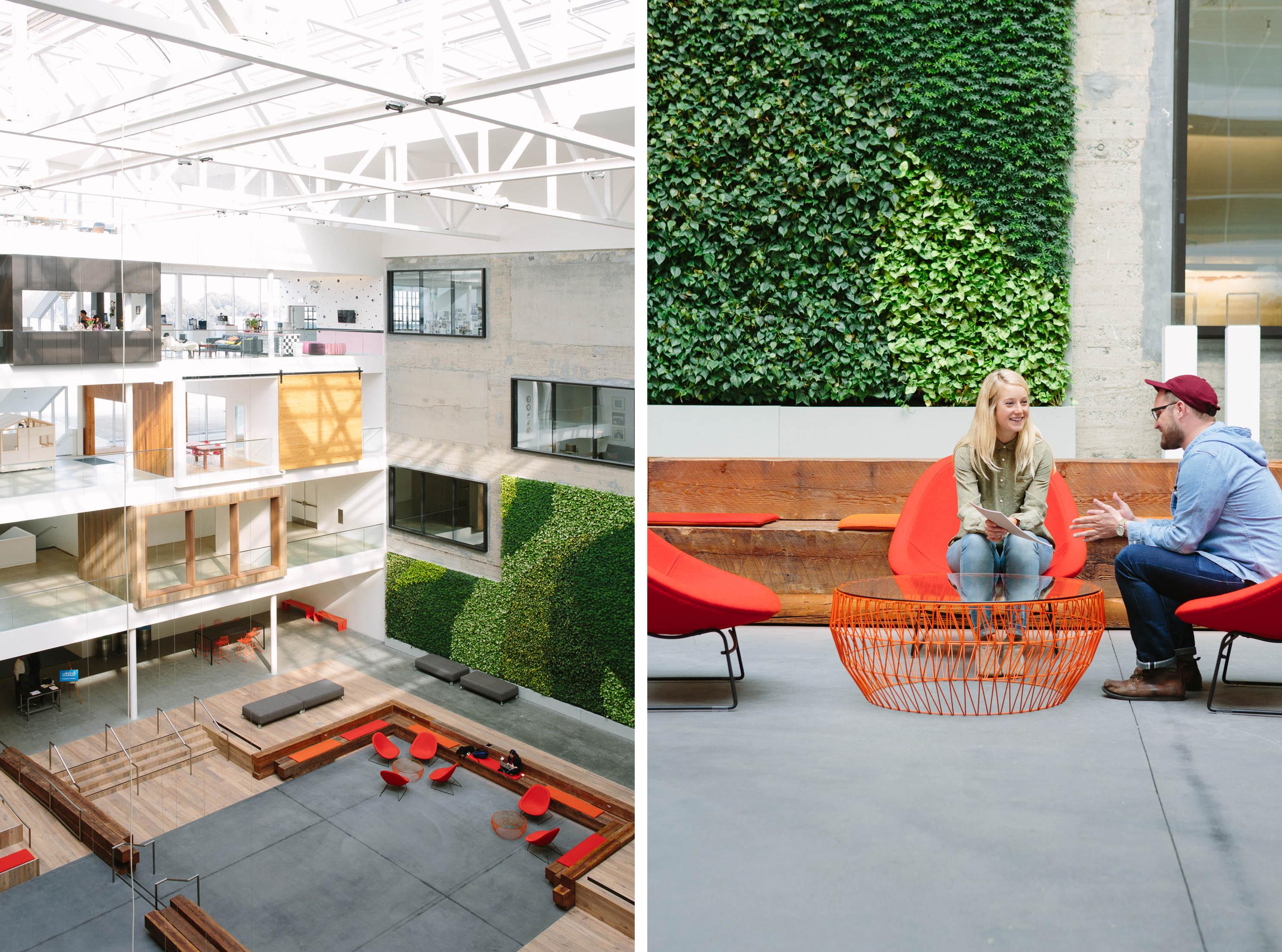 Steph catches up with UI designer Brandon Lane in the atrium of Airbnb’s office. “The atrium is such a great space. I use it a lot for meetings when there are no meeting rooms available. We have lunches down there, and its also used for events and amazing happy hours.” Airbnb just relocated to a new space at 888 Brannan in SOMA to make room for their growth.