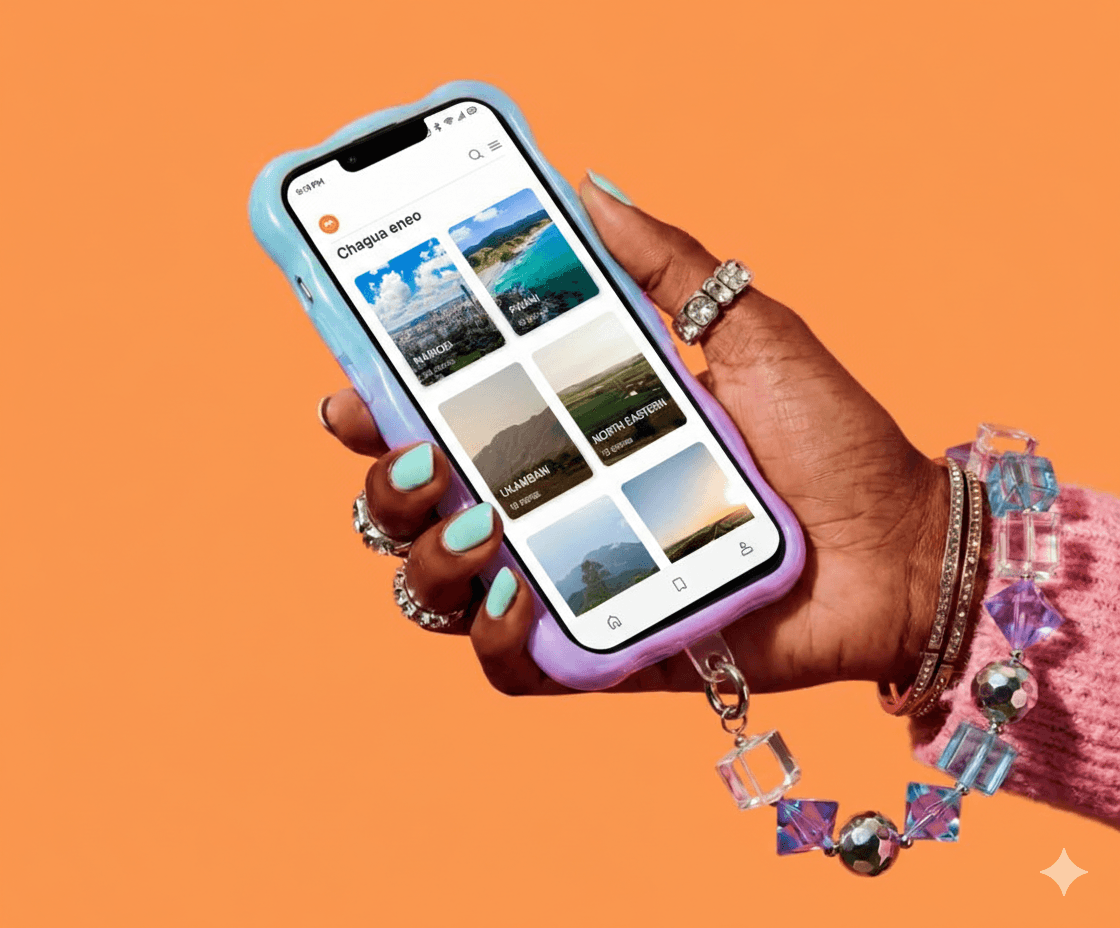 a cell phone on a rock