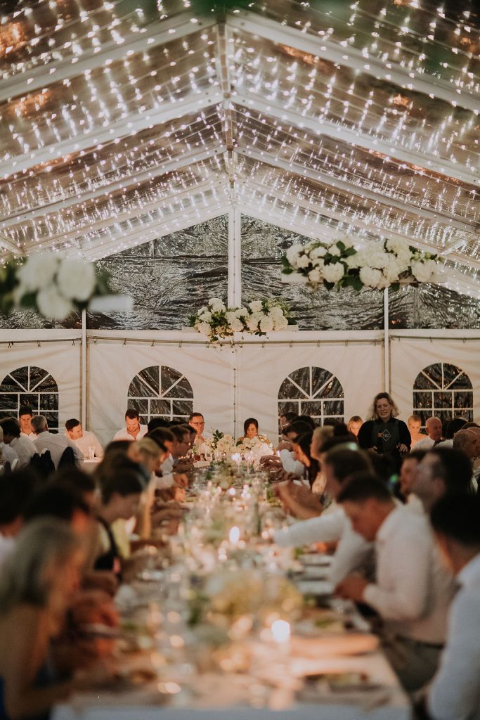 Speeches at the wedding reception