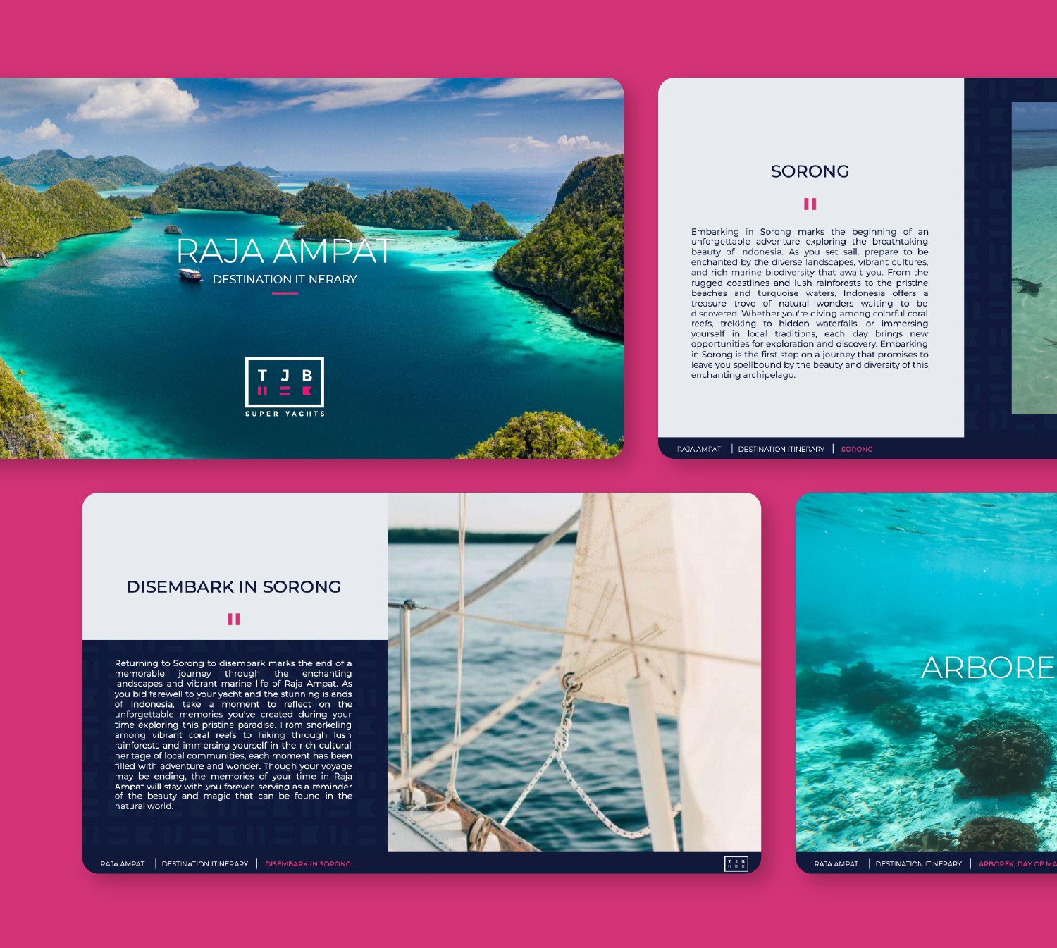 Raja Ampat Destination Itinerary TJB Superyachts