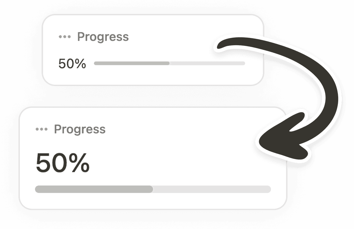 Progress bar property in Notion