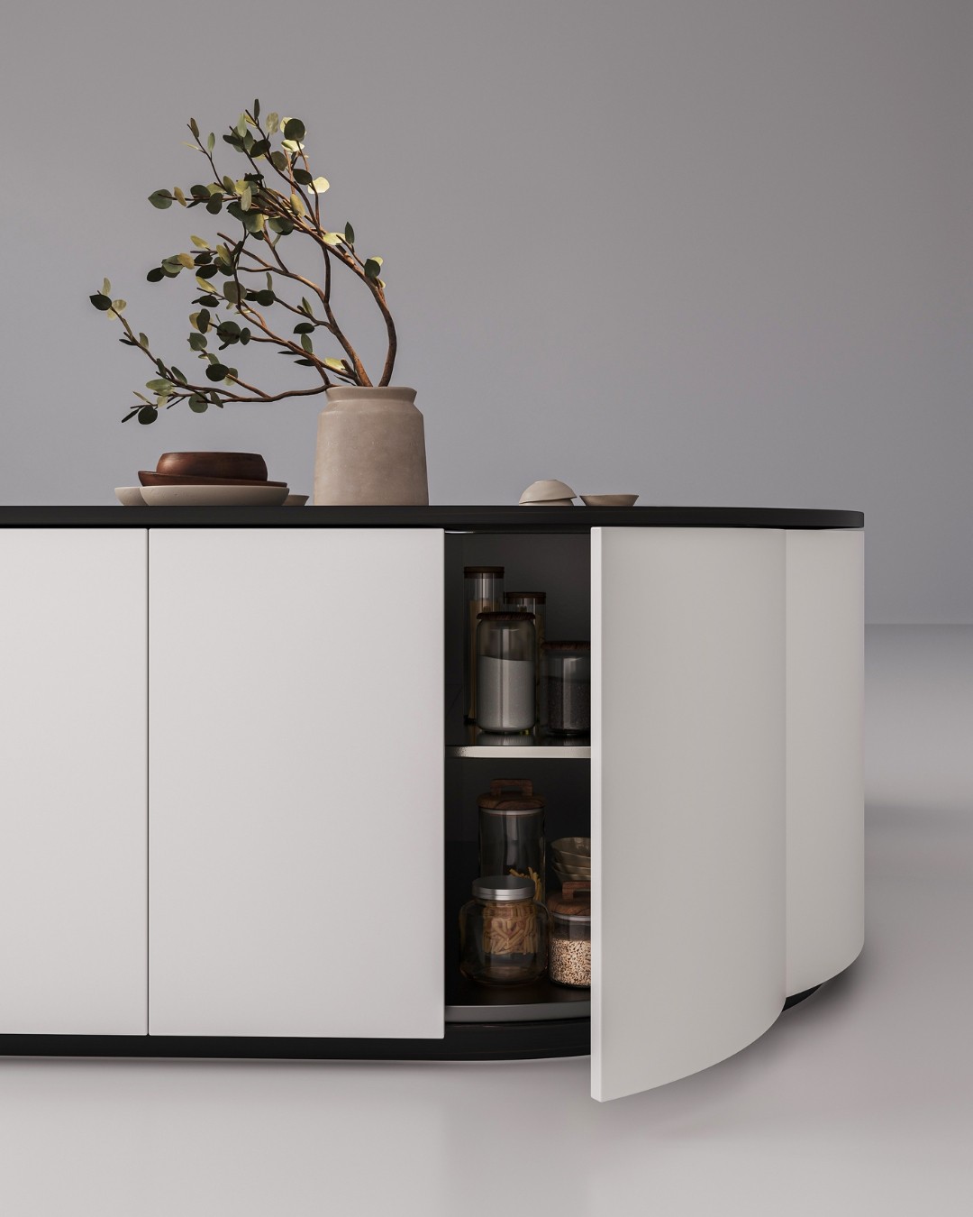 Elegant bathroom with marble walls and natural elements.