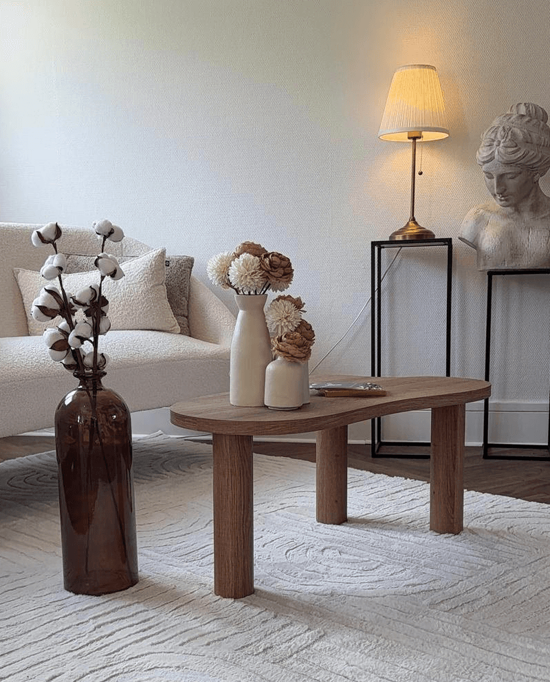Multiple beauty products arranged neatly on a display stand