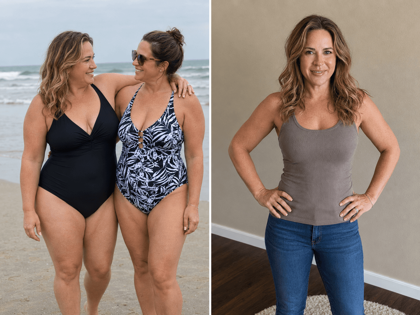 Calm, confident woman at home protecting the progress she has made