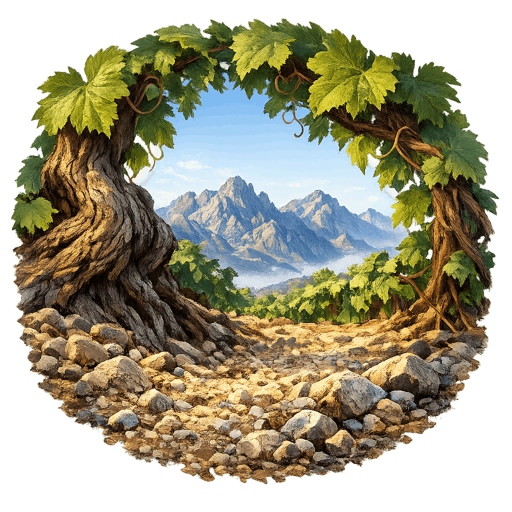 Detailed graphic of the Besteiros wine region.