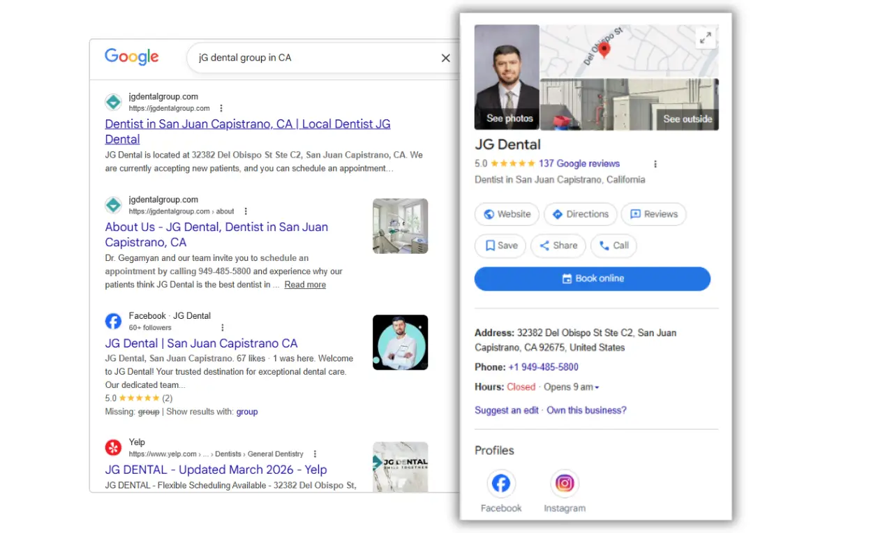 Under-optimized local presence weakening Google and map performance