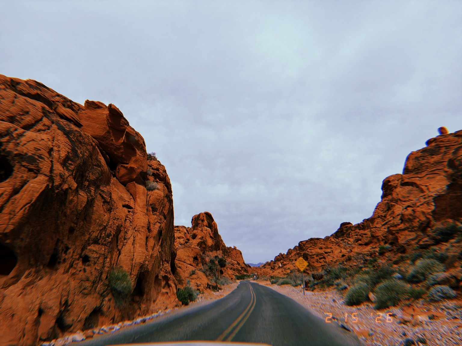 A road between red rock formations Photograph by Pranjali Shah.