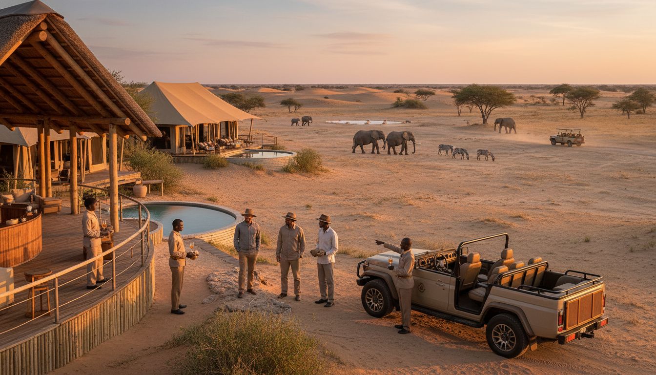 luxury safari arrival