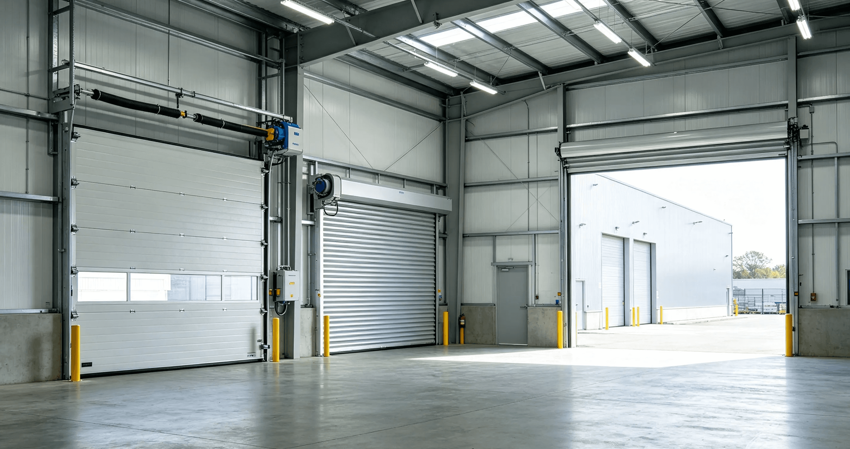 Different industrial door motor applications for sectional and rolling doors