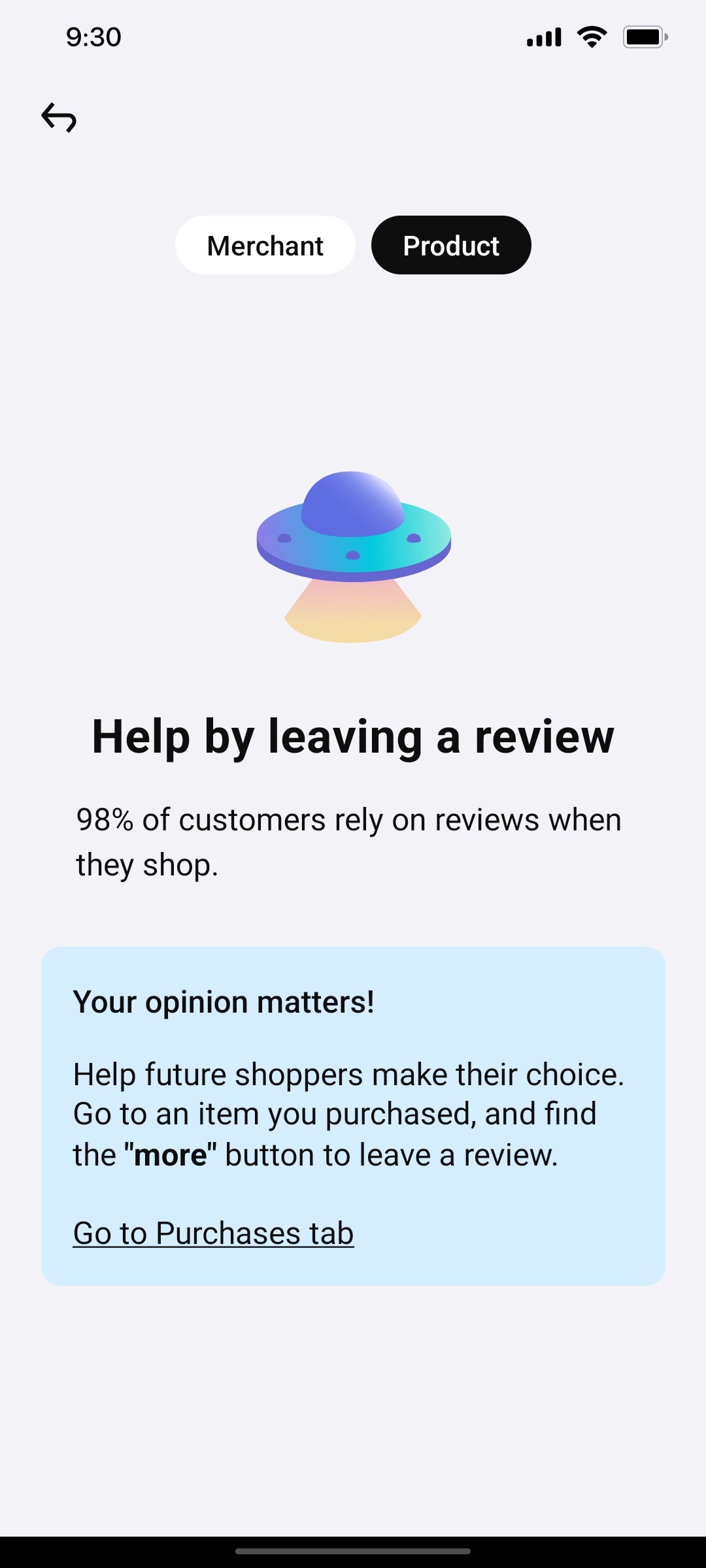 Klarna Product Page Screen