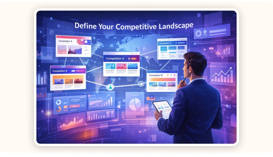 Competitive landscape analysis dashboard